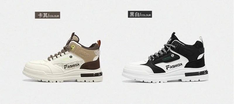 2025New Men High-top Casual Shoes Outdoor Comfort Sneakers Lightweight Man Running Sport Shoes Soft-soled Walking Zapatos Hombre