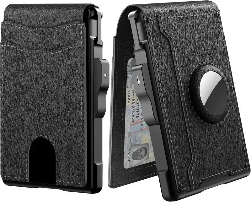 Men's  Leather Wallet - RFID Anti-Theft Slim ID Credit Card Holder, Fashion Durable Money Bag Case