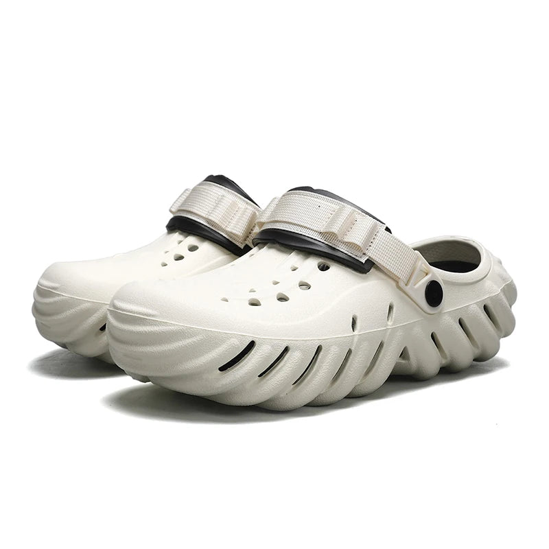 Summer New Men's Fashionable Versatile Sandals  Anti Slip and Wear-resistant Shoes Thick Soled Soft Soled Slippers Breathable