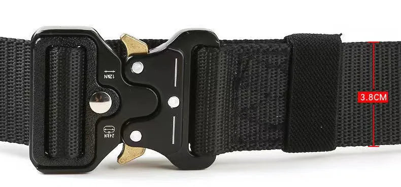 Men's Belt Metal Male Belt Canvas Belts Big Size Outdoor Sport Nylon Belts Oversized