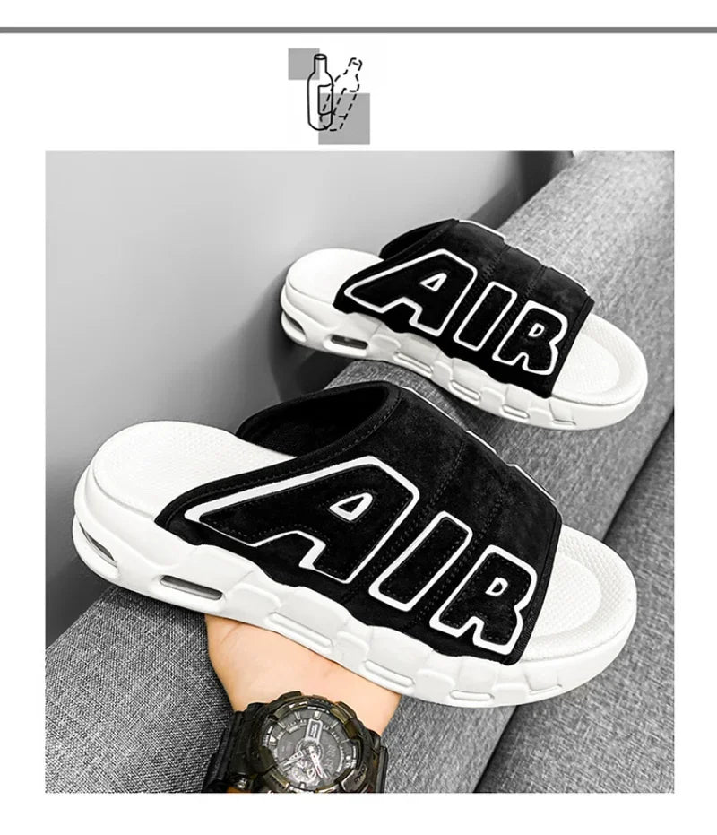 Men's Slippers Air Cushion Design Sandals Summer New PVC Soft Non-slip Men's Sports Slippers for Men Flip Flops Sandalias Hombre