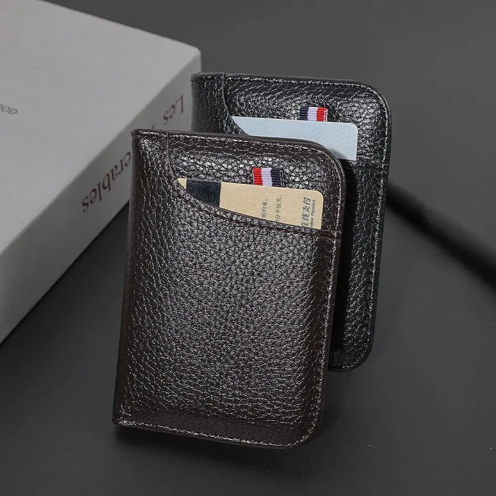 Portable Super Slim Soft Wallet for Men PU Leather Mini ID Credit Card Wallet Purse Card Holders Wallet Thin Small Short Wallets
