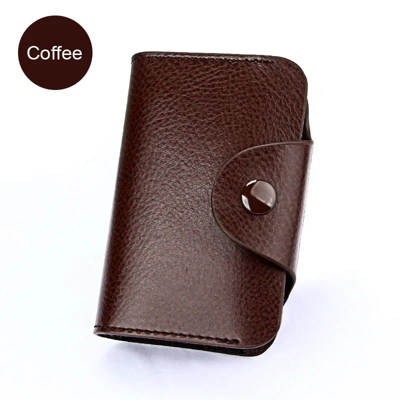 Real Genuine Leather Men Wallet ID Credit Card Holder Wallets Male Small Coin Purse Women Money Bag Vallet Slim Thin Mini Walet