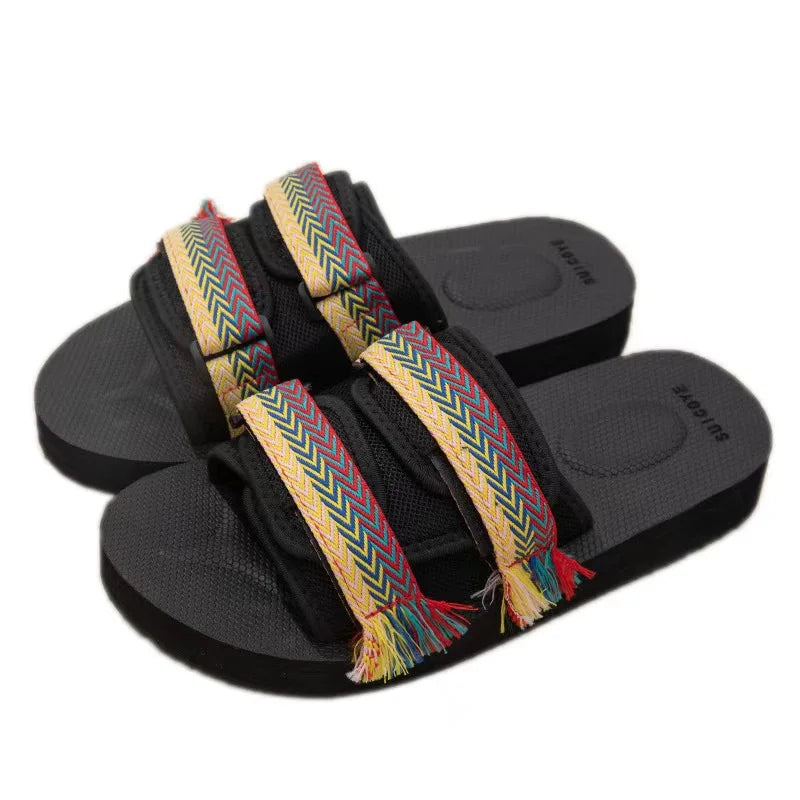Men Casual Slippers Fashion Indoor Outdoor Beach Women White Sandals Increase Height Round Toe Non-Slip Unisex Zapatos Hombre