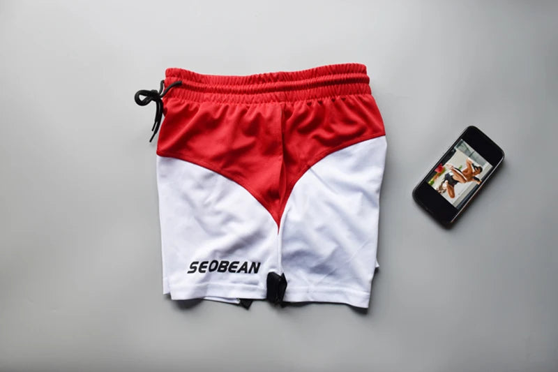 Men's Shorts Ropa Hombre Sport Shorts Men Clothing Patchwork Basketball Fitness Short For Men Gym Bermuda Masculina SEOBEAN New