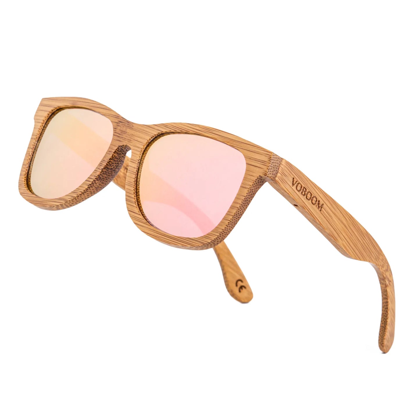 VOBOOM Men Wood Sunglasses Women Bamboo Glasses For Polarized Mirror Sun Glasses Handmade Colorful Eyewear Mirror Shades