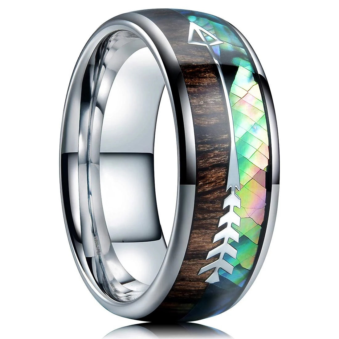 Fashion Viking Tree Of Life Stainless Steel Abalone Shell Rings For Men Odin Norse Viking Rune Rings Retro Amulet Jewelry Gift