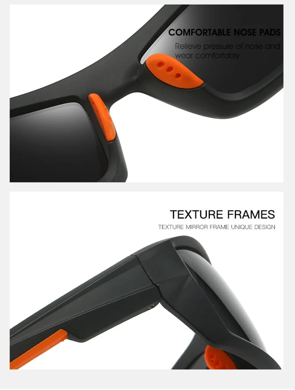 New Sunglasses for Men Sport Polarized Square Frame Camouflage Sun Glasses Driving Fishing Cycling Skiing Sun Eyewear UV400