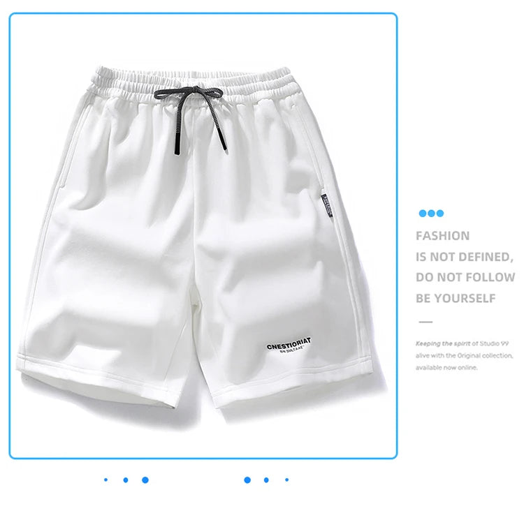 Men's Shorts Streetwear Trend Casual Loose Sporty Knees Length Shorts 2025 Summer New Fashion Stereoscopic Printed Cotton Shorts