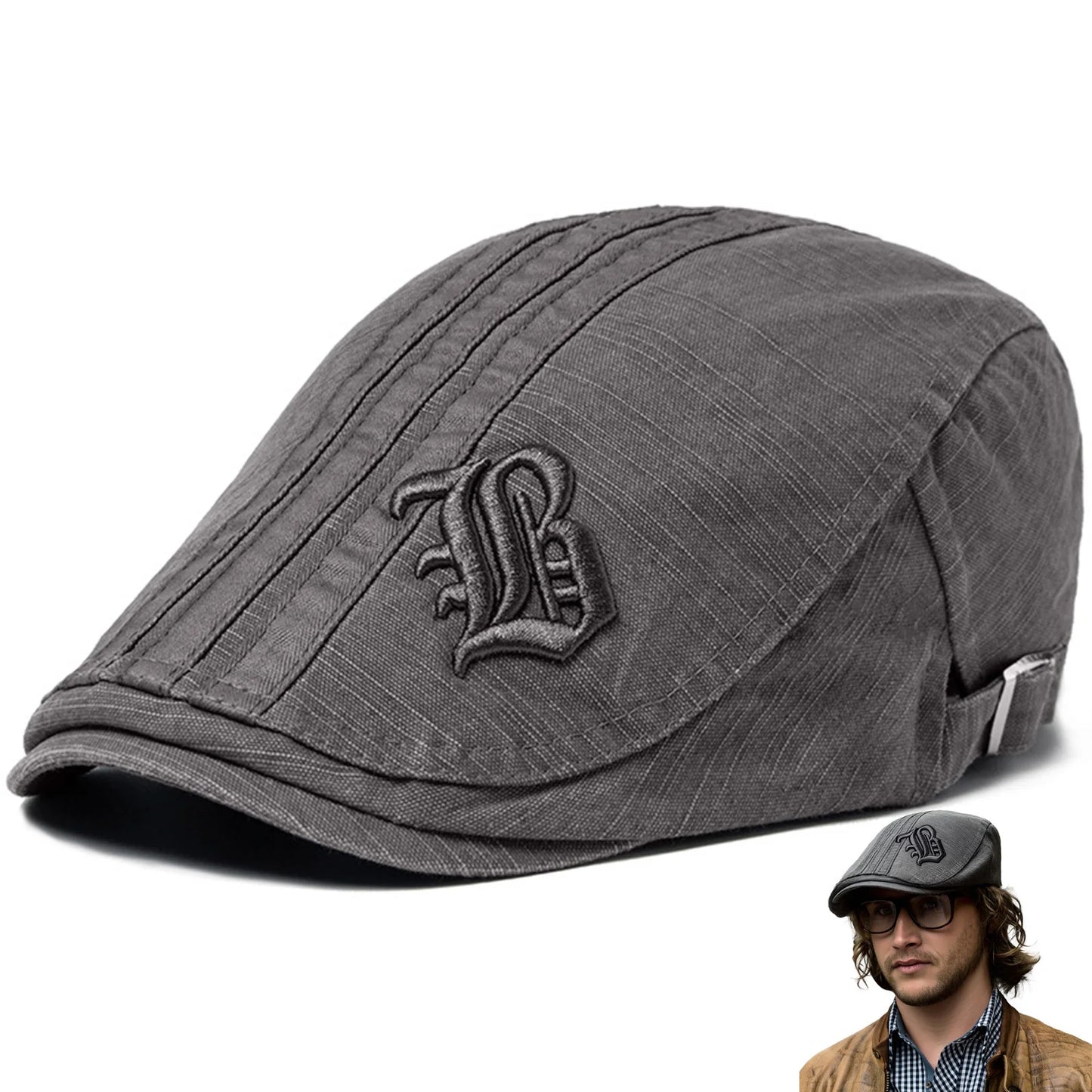 Cotton Beret Caps for Men Lightweight Summer Casual Caps Comfort Beret for Outdoor Fishing Camping