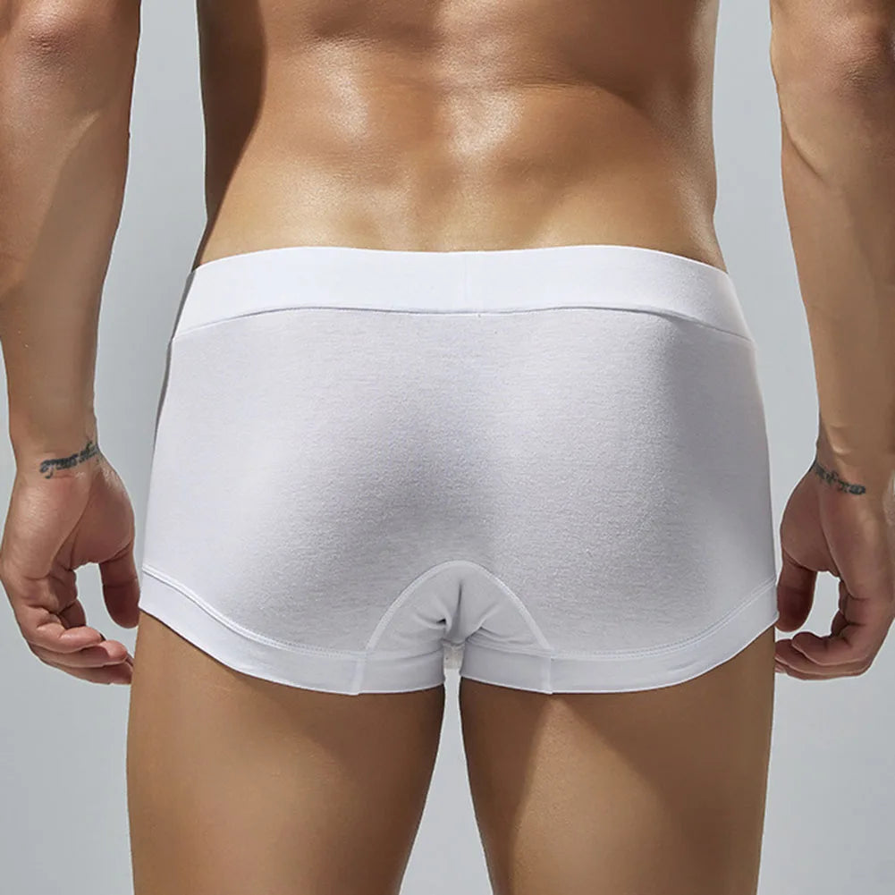 Men Sexy Underwear Boxer Briefs Comfortable Breathable Low Rise Intimates Hot Stretch Male Boxershorts Teenage Underpants