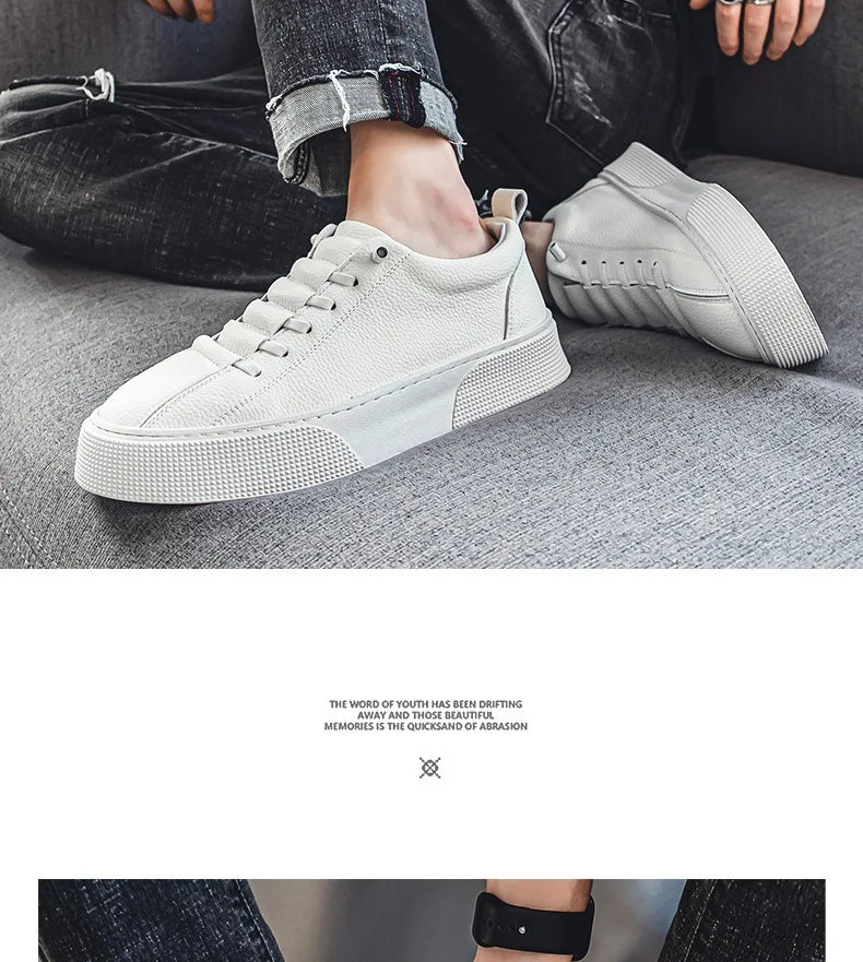 White Sneakers for Men  Fashion Casual Lace Up Round Toe Flat mens Running Sport Shoes Zapatillas Deportivas Hombre 2024