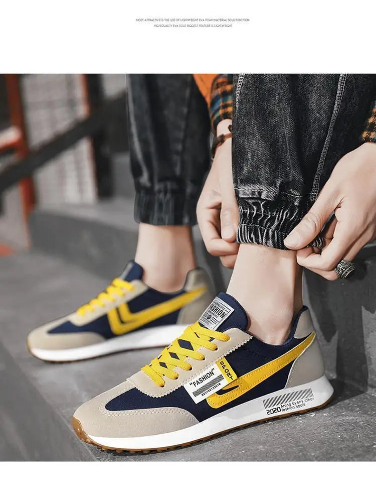 Sneakers Brand Men Shoes for Men Autumn Light Lace-up Sports Shoes Outdoor Leather Casual Shoes Man Running Shoe Tenis Masculino