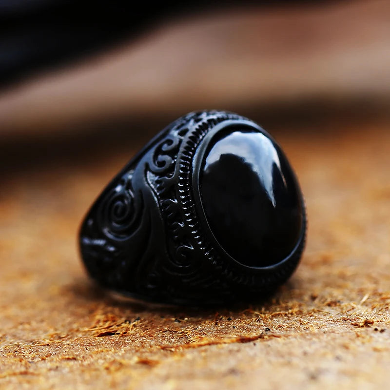 BEIER Vintage Man Boy Oval Tiger Eye Brown Stones Ring in Stainless Steel Jewelry Mens Accessories Anel Aneis BR8-699