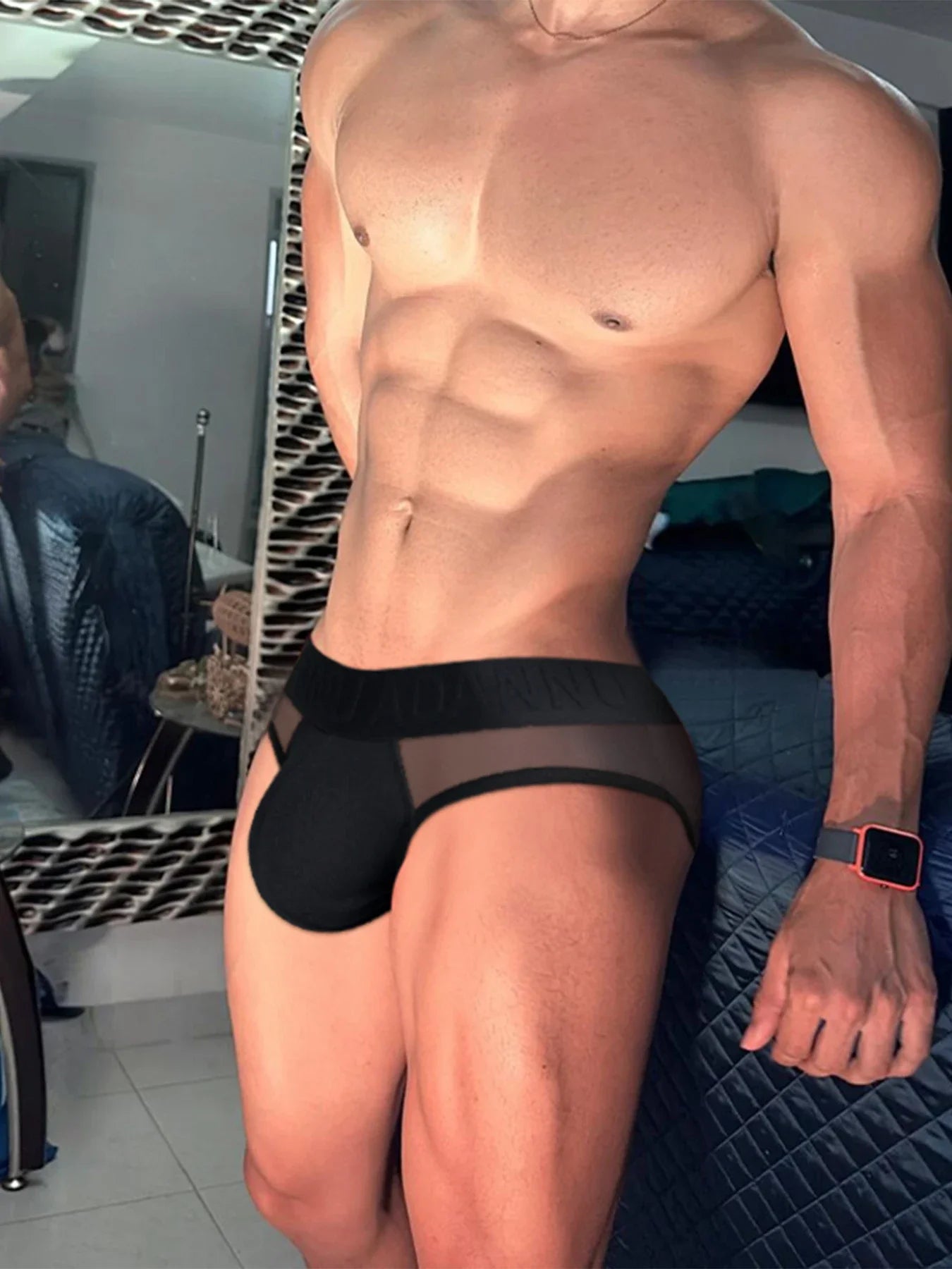 Transparent Men's Sexy Briefs Big U Pouch Underwear For Men Fashion Comfortable Soft Bikini Underpants Solid Color Male Panties