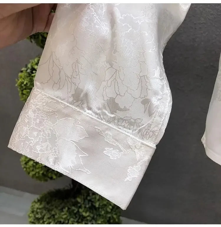 Men's High-end Shirt Spring and Autumn Summer Long-sleeved Handsome Dark Pattern Shirt Slim and Trendy Brand Versatile Top