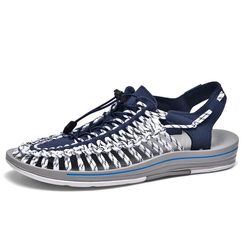 Men's Sandals Woven Casual Mens Beach Shoes 2025 New Comfortable Soft Men's Sandals Summer Casual Shoes for Men Sandalias Hombre