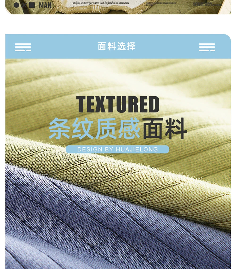 3PCS/Pack 100% Cotton Solid Striped Men's Boxer Sexy Breathable Mesh U Crotch Underwear High Elastic Widen Waistband Underpants