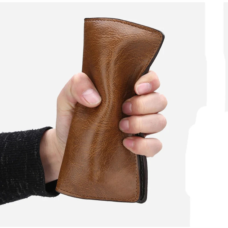Men's Long Ultra-thin Soft Leather Wallet