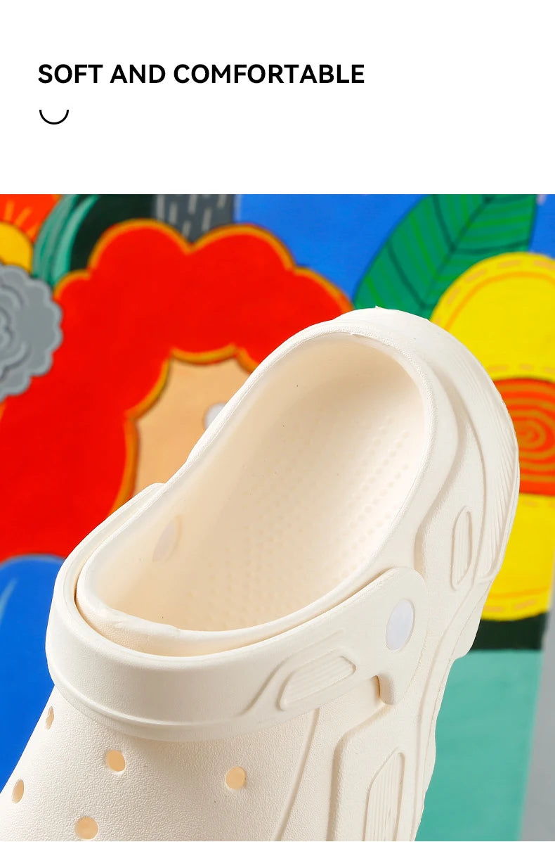 Summer Comfortable Soft Heightening Sandals For Men Platform High-heeled Outdoor Non-slip Waterproof Sandals For Women Clogs