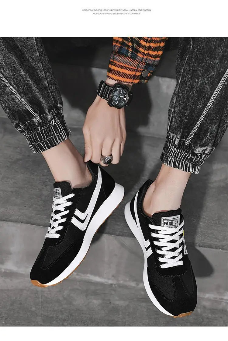 Sneakers Brand Men Shoes for Men Autumn Light Lace-up Sports Shoes Outdoor Leather Casual Shoes Man Running Shoe Tenis Masculino