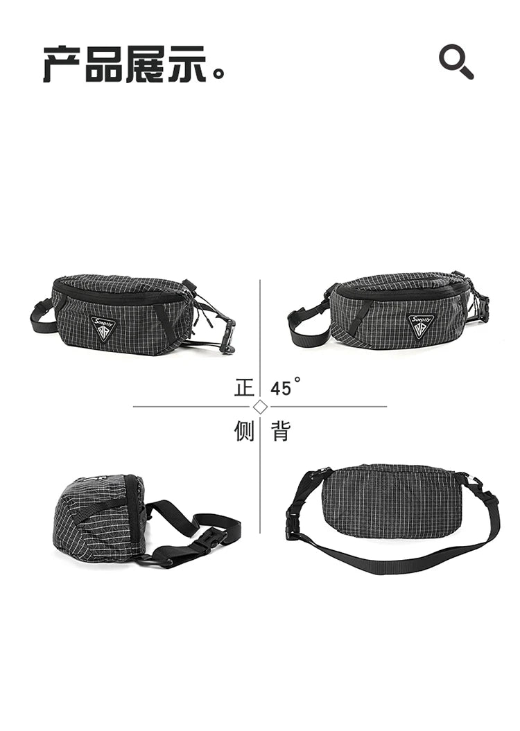 Outdoor hiking backpack - Large capacity, lightweight, expandable chest bag. Suitable for both men and women. Includes hiking eq