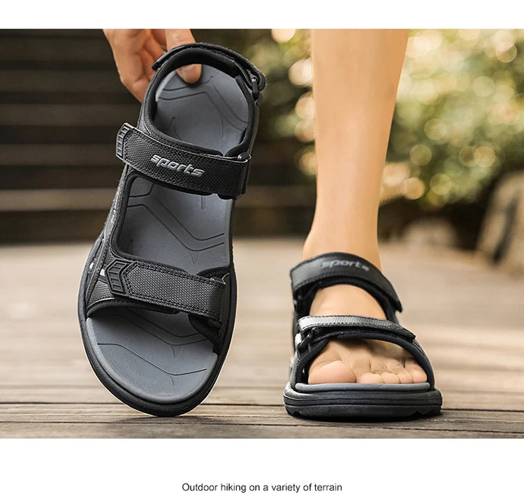 Men's Open-Toe Athletic Hiking Sandals Breathable Outdoor Beach Water Shoes for Summer Walking Non Slip
