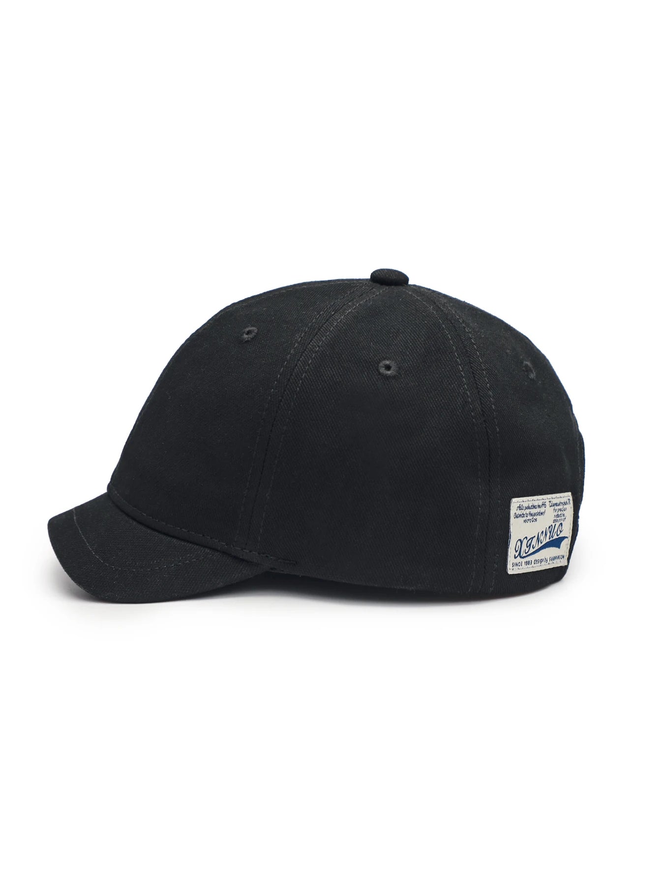 Men Women Short Edge Baseball Caps Casual Outdoor Cycling Caps Nylon Fastening Strap Adjustable Street Retro Embroidered Dad Hat