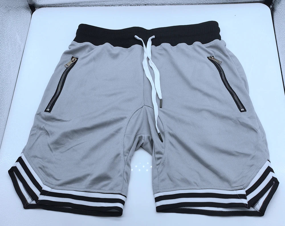 Mens Fire Red Shorts Casual Basketball Shorts Gym Fitness Short Joggers Shorts Workout Bodybuilding Breathable Board Shorts Male