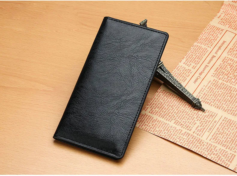 Mens Long Section Wallet Fashion Lightweight Soft PU Leather Mens Horizontal Multifunctional Wallet cartera mujer pURSE