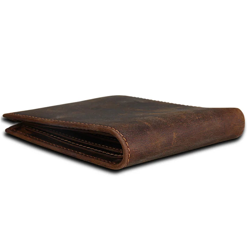 Genuine Leather Man Wallet RFID Blocking Slim Monederos Male Thin Purse High Quality Cowhide Card Wallet For Men Male