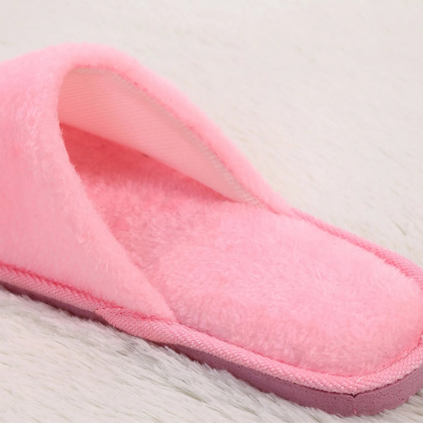 Men's Winter Slippers Warm Bedroom Plush Shoes Home Floor Soft Indoors Thin Velvet Solid Color Non Slip Half Drag Slipper