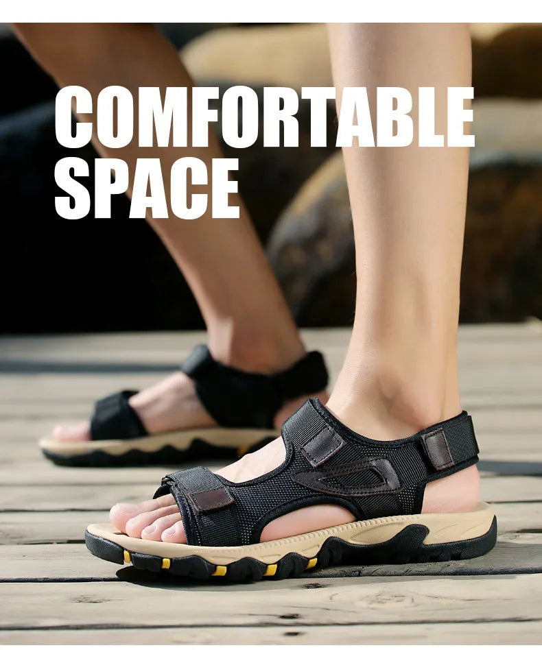 Big Size Summer Comfortable Outdoor Men's Sandals Lightweight Men Shoes For Male Casual Shoes Water Walking Soft Beach Sandals