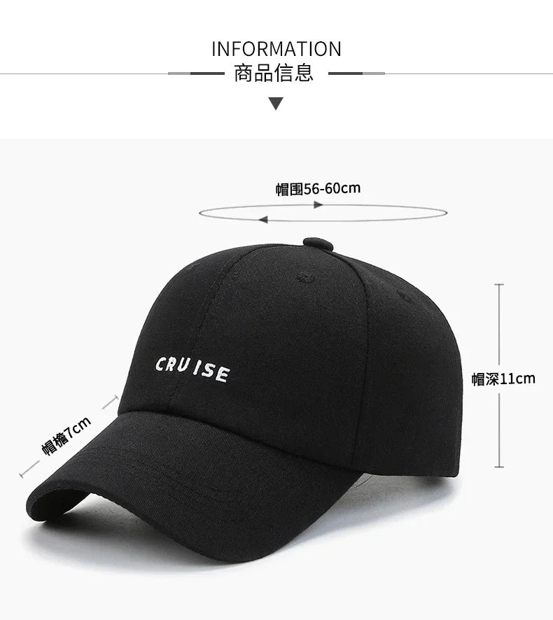 New Black Cap Hat Men Cotton Baseball Caps for Men Women Bones Masculino Branded Mens Caps Snapback Hip-Hop Hats