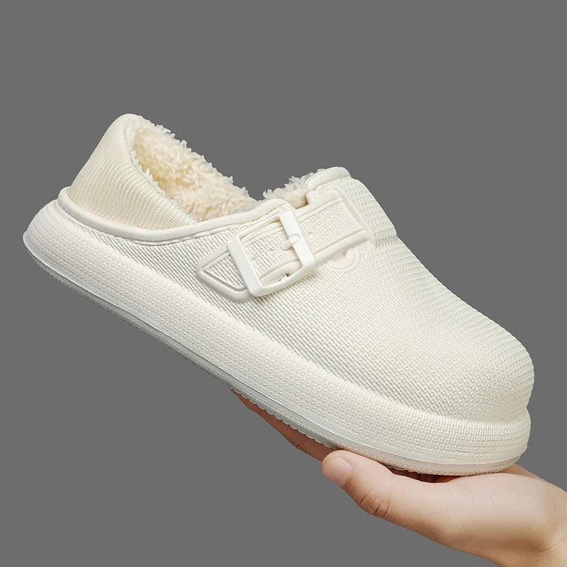 Winter Slippers for Men Half Shoes Anti-Skid Kitchen Shoes Lightweight Eva Slides Comfortable Male Sandals Chaussures Homme Luxe