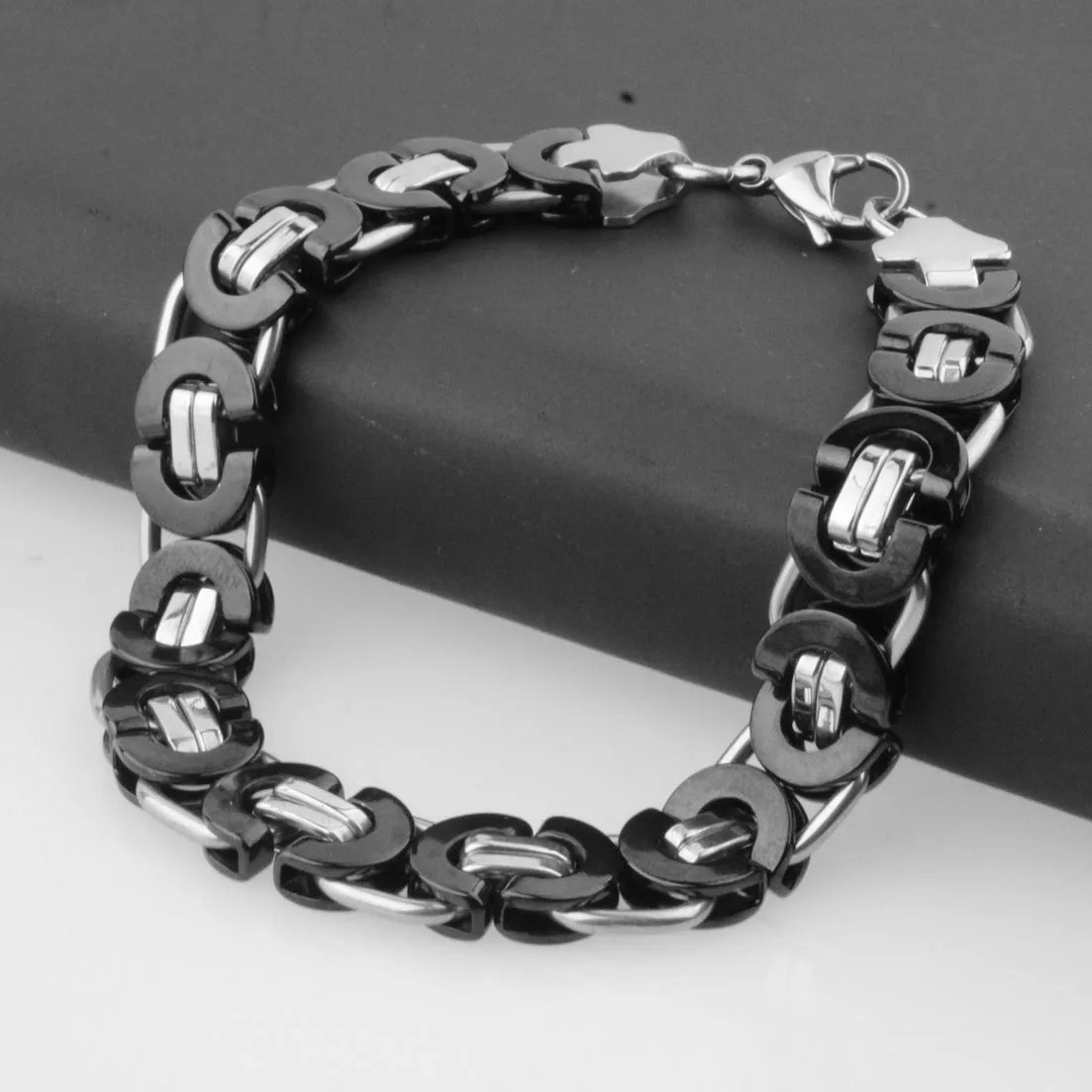 Factory Price! Fashion Men Bracelets Jewelry Punk Retro Byzantine Style Stainless Steel Bracelet Chains&Links Cool Party Gift