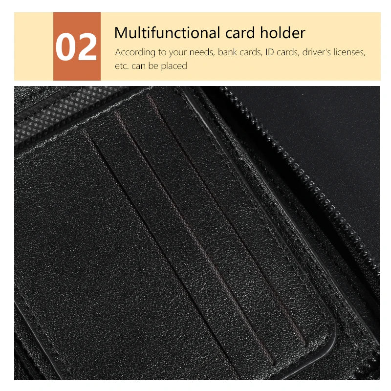 Premium Vintage Leather Wallet for Men - Secure Credit Card Holder & Coin Purse -Commute Essential with Durable PU Leather