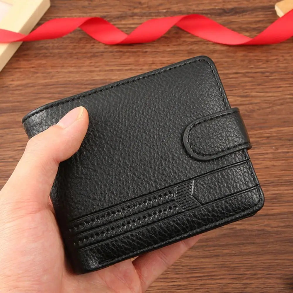 Men Wallets Leather Zipper Purse Man Slim Card Horders Quality Male Short Multi-card Wallet Coin Pocket Purse