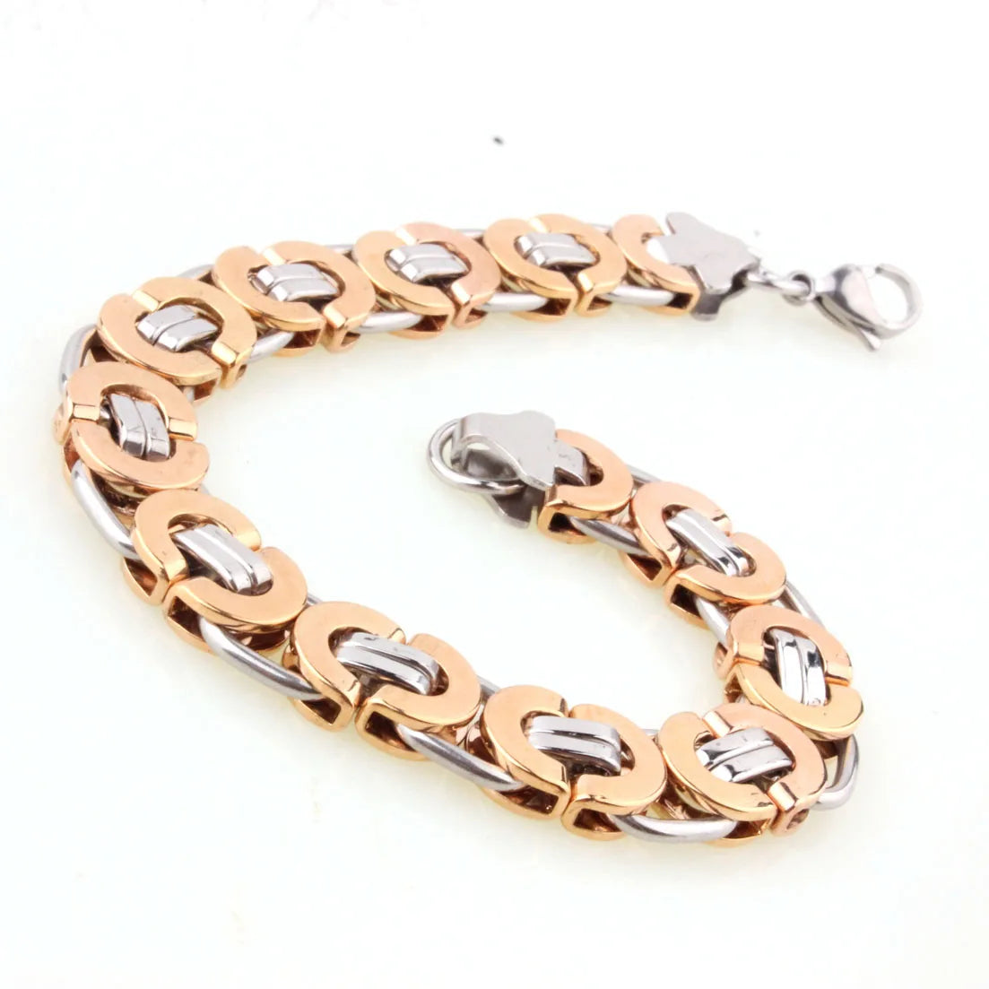 Factory Price! Fashion Men Bracelets Jewelry Punk Retro Byzantine Style Stainless Steel Bracelet Chains&Links Cool Party Gift