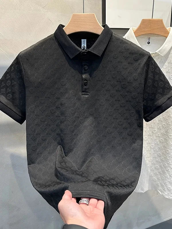 Best Polo Shirt Men 2025 Summer White Polo Shirt Luxury Breathable Solid Short Sleeve Office Business Casual Polo T shirt Men