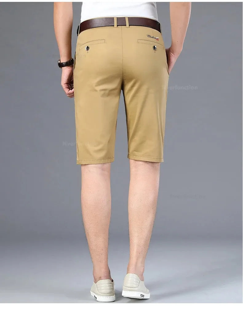 Men Shorts Summer New Knee Length Cotton Business Casual Pants Classic Brand Comfortable Clothing Shorts Male Boardshorts