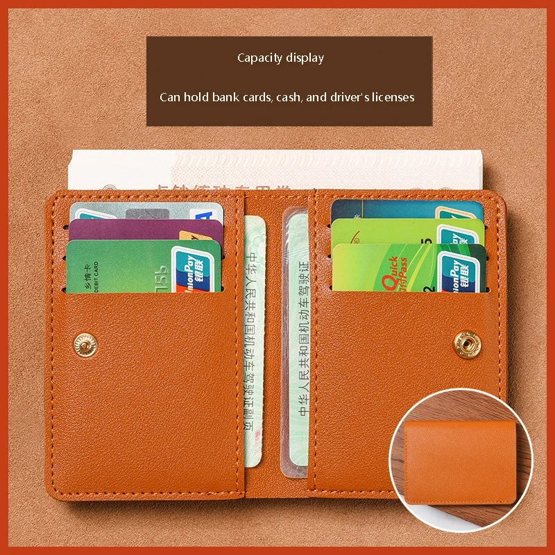 Classic Designer PU Leather Small Wallet for Men Short Simple Women's Purse Fashion Ultra Thin Credit Card Bag Coin Purse