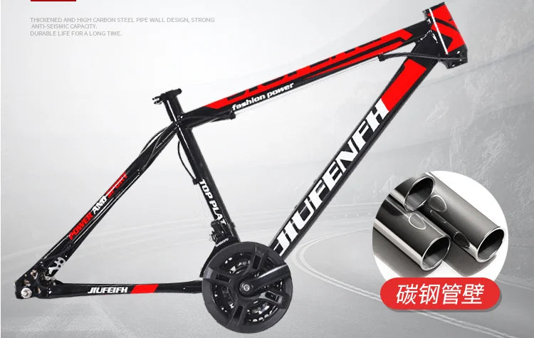 Bike Mountain Bike 24-inch 26-inch Lifestyle Fitness Bike with Dual Disc Brakes