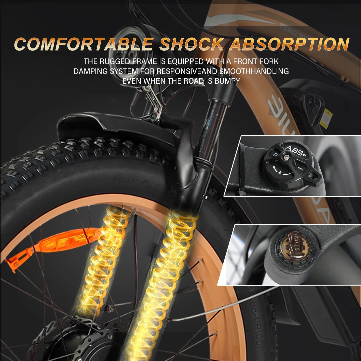 BAOLUJIE DP-2602 Electric Bicycle 3000W Motor 48V23Ah Battery City Commuter Electric Bike 26 inch tire all terrain E-bike