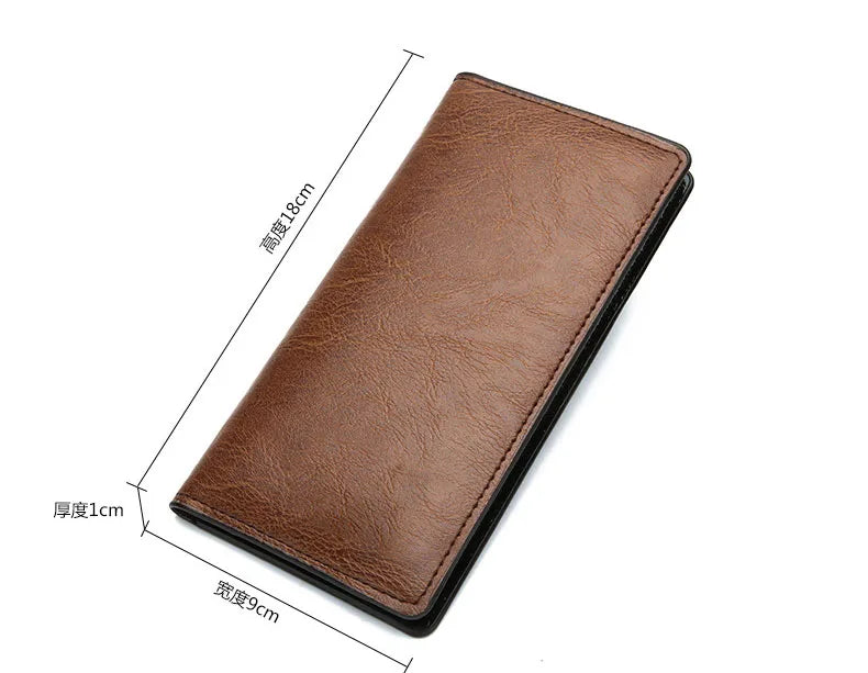 Mens Long Section Wallet Fashion Lightweight Soft PU Leather Mens Horizontal Multifunctional Wallet cartera mujer pURSE