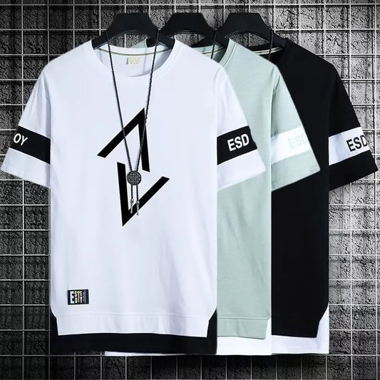 T Shirt Brand Men Clothing T-Shirts Fashion Short Sleeve Tshirt Streetwear Summer Round Neck Tees Man Sport Sportwear  vintage