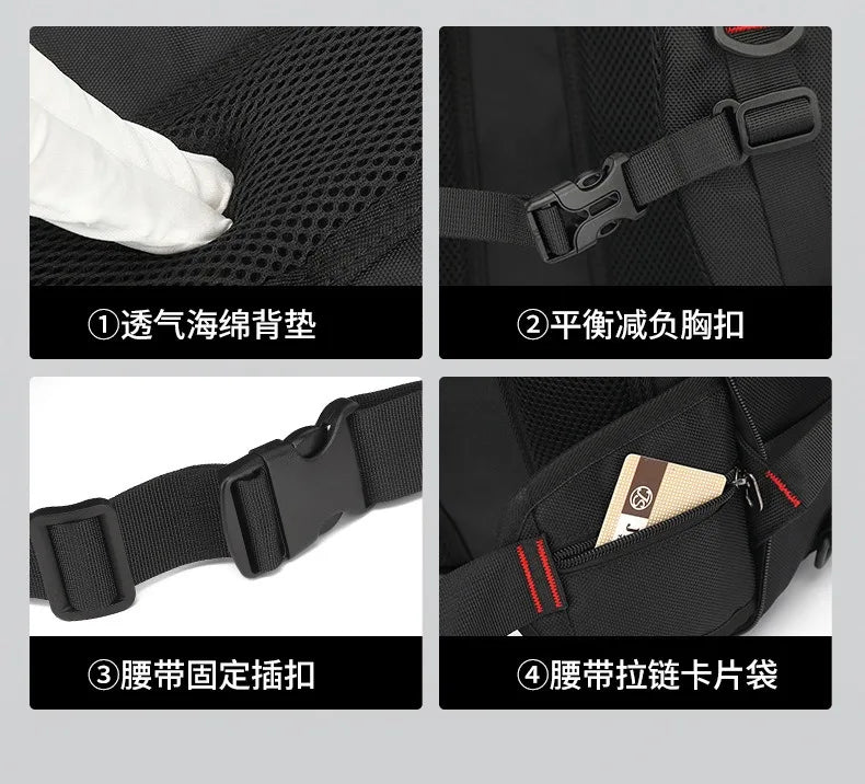 Travel backpack for men boarding, casual men's backpack for travel, large backpack for travel, 70 liters L, super large capacity