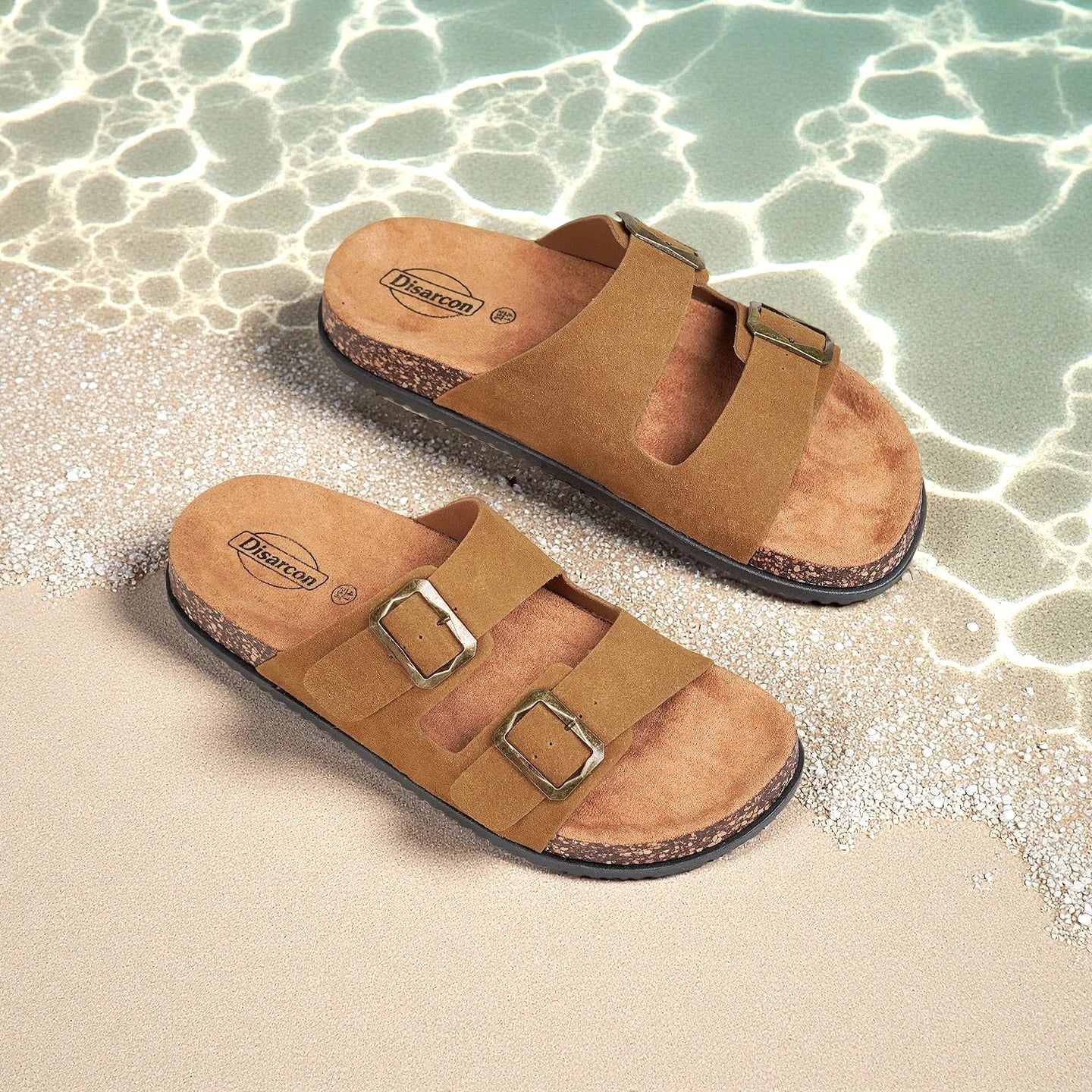 Men's Summer Sandals, Outdoor Leisure Vacation Beach Sandals, Double Buckle Design Unisex Large Size Sandals, Non-Slip, Breathable, Wear-Resistant, Versatile for Daily Wear, Indoor Home Slippers, High-End, Retro