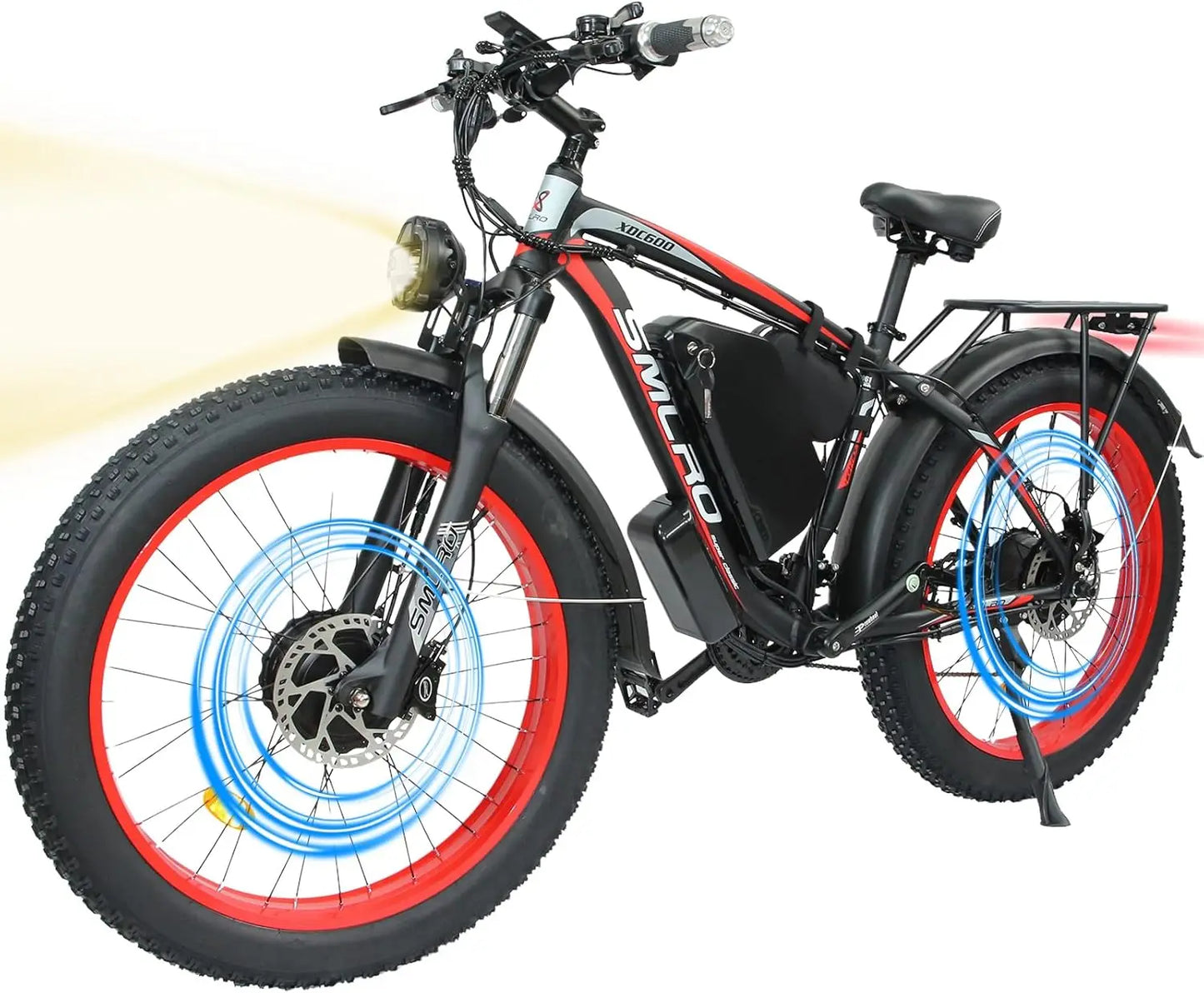 xdc 600 Adult Electric Bike, 5000W Peak Power, 26" Fat Tire All-Terrain E-Bike, 45 Miles Peak Range, 52V 30Ah Battery-Powered