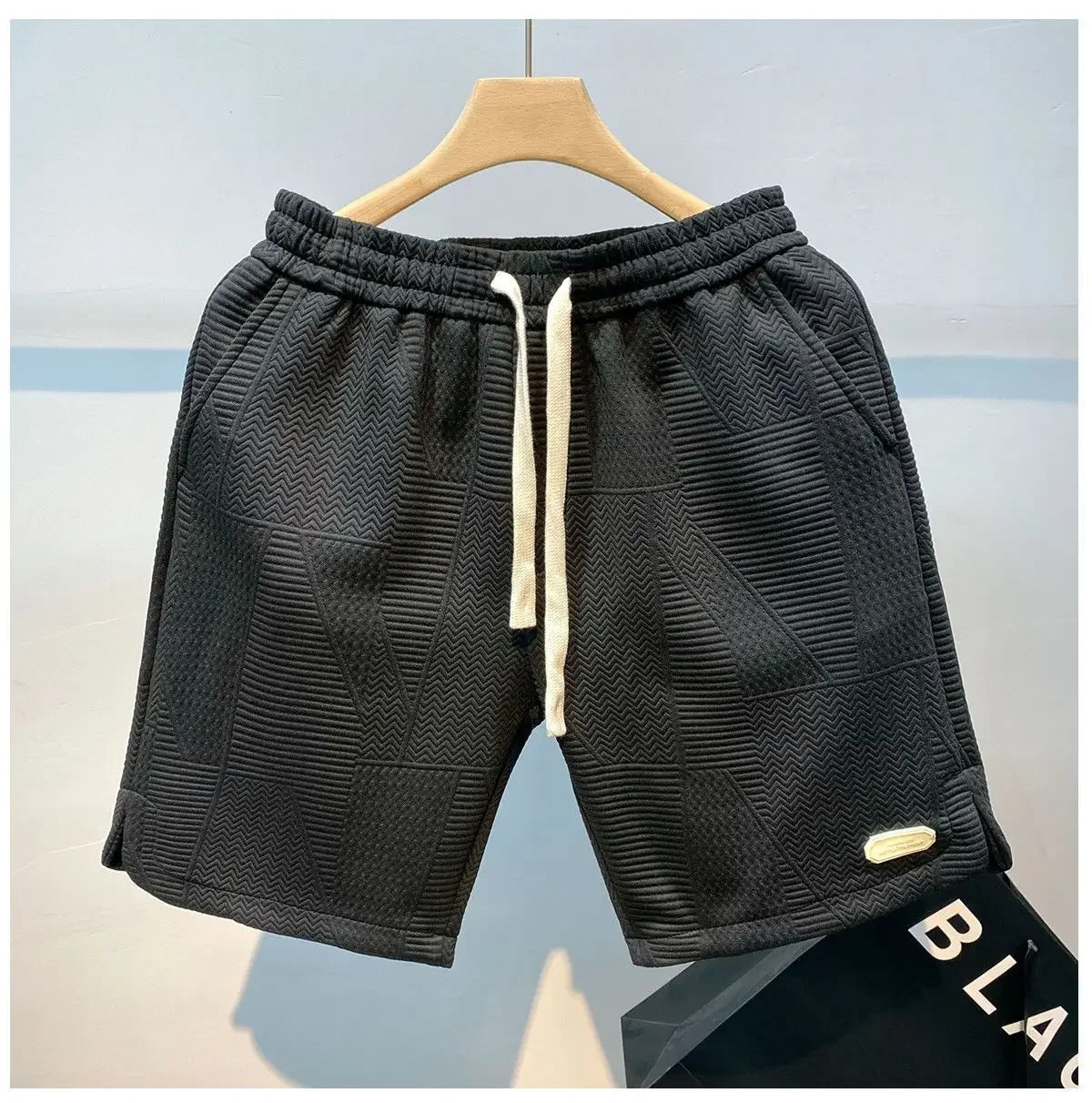 Men shorts 2024 Summer Running Shorts for Men Casual Jogging Sport Short Pants Wave Pattern Drawstring Loose Gym Sports Shorts